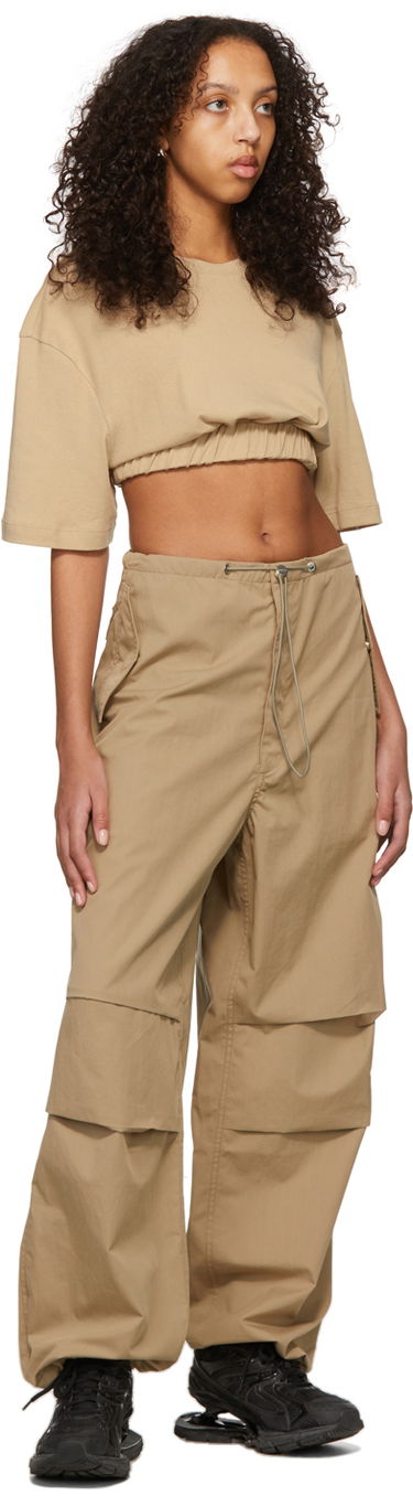 Krop-top Dion Lee Cotton Cropped T-Shirt Bež | A3534S22, 3
