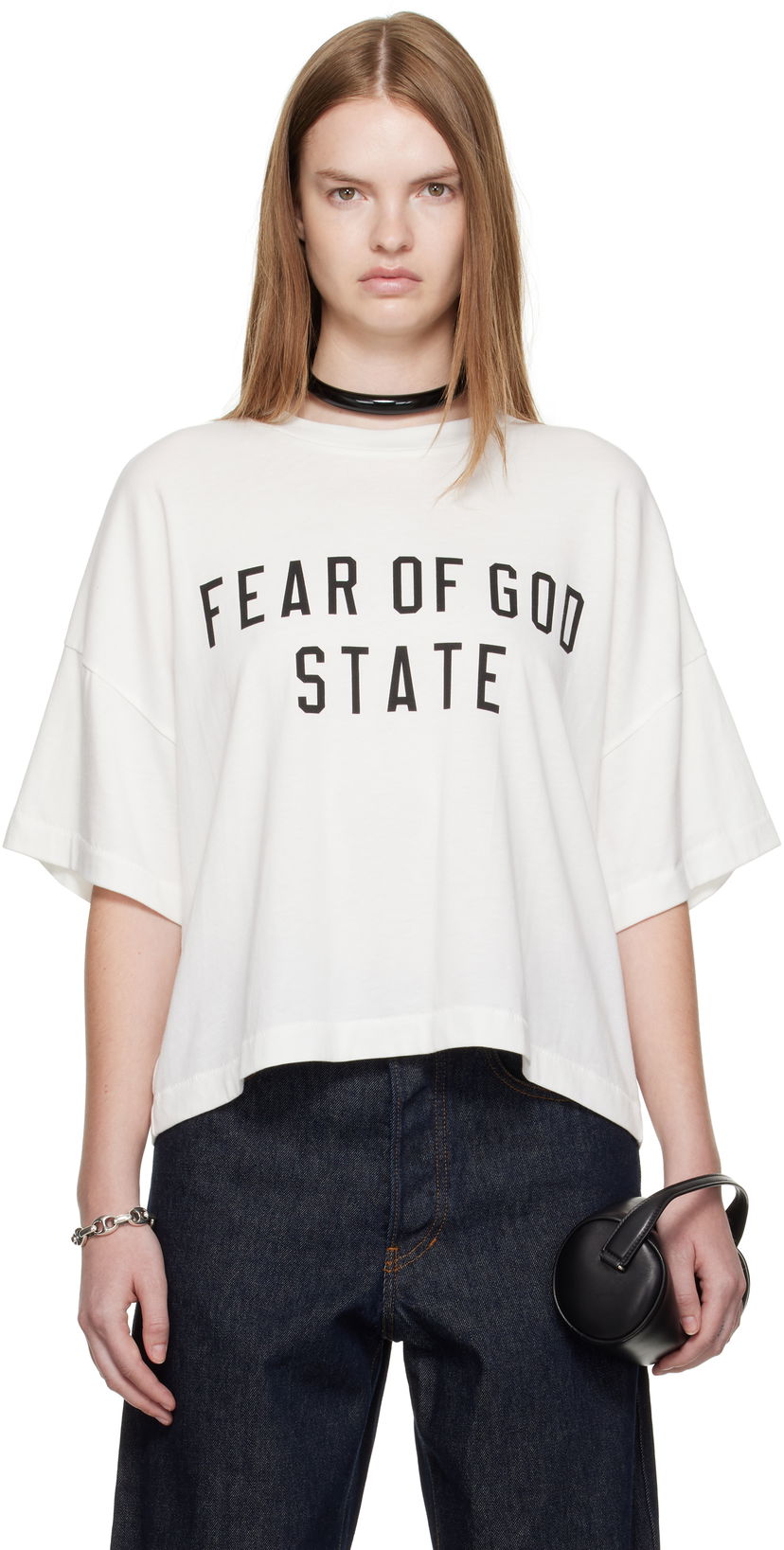 Majica Fear of God Fear of God ESSENTIALS Boxy T-Shirt Bela | 125SP257164FW
