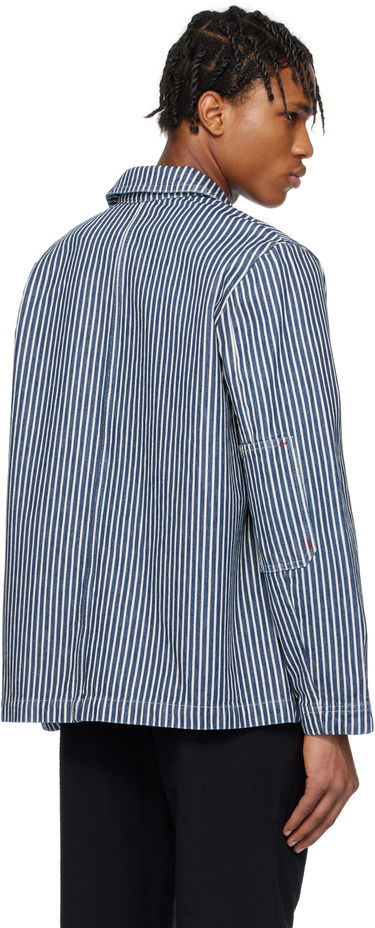Srajce A.P.C. A.P.C. Raphael Striped Denim Jacket Modra | COHHG-H32001, 2