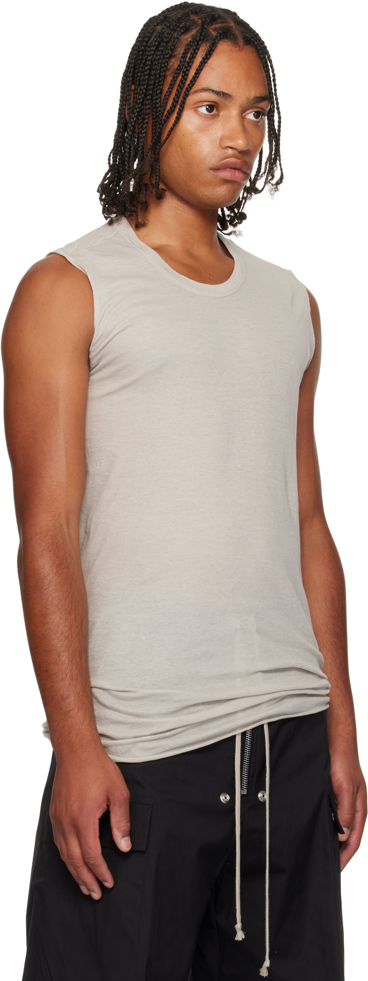 Majica brez rokavov Rick Owens Rick Owens Concordians Sleeveless Tank Top Bež | RU02E1151 UC, 1