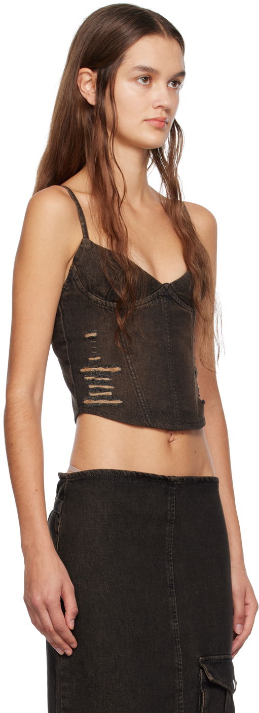Majica brez rokavov Miaou Miaou Kiko Denim Tank Top Črna | 7075SD4BLK, 1