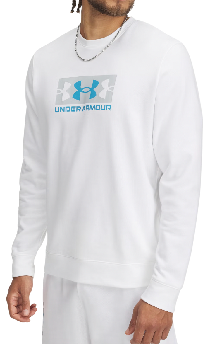 Pulover Under Armour Rival Terry Logo Crew Sweatshirt Bela | 1390140-100