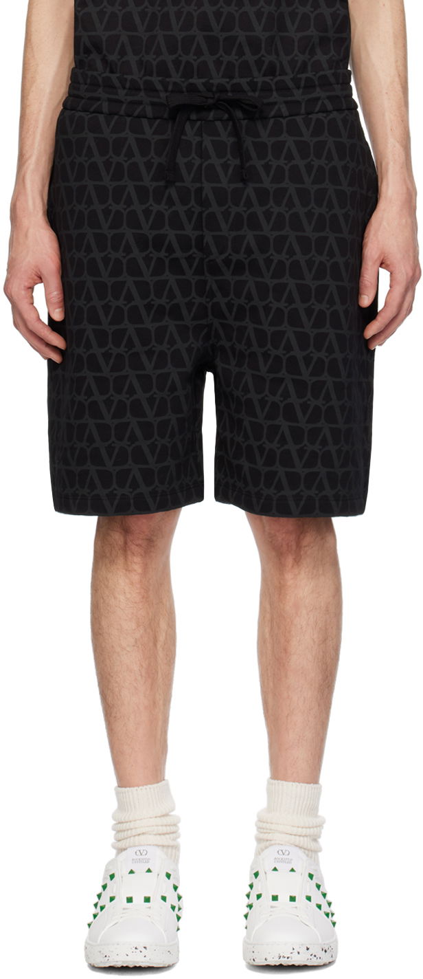 Kratke hlače Valentino Toile Iconographe Shorts Črna | 4V3MD01N9VV, 0