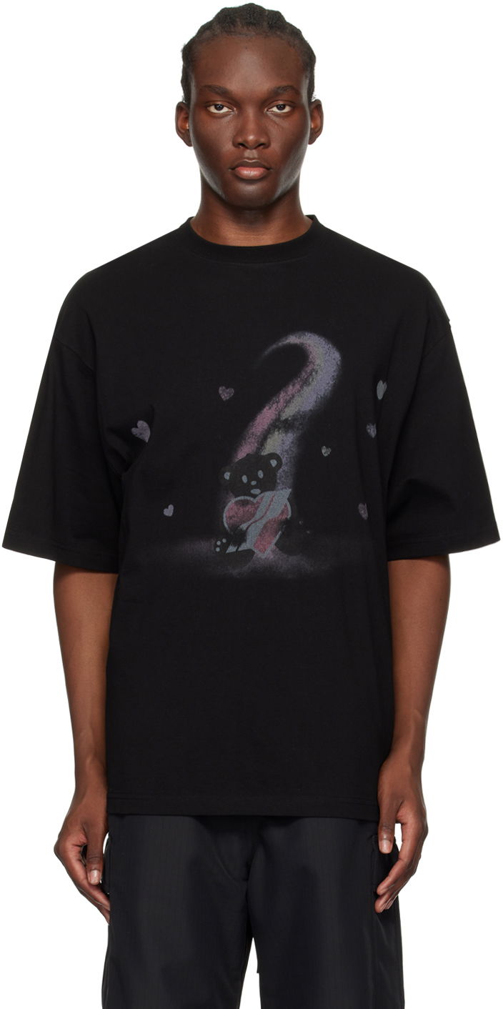 Majica We11done We11done Teddy Bear Graphic T-Shirt Črna | WD-TT1-23-730-U-BK