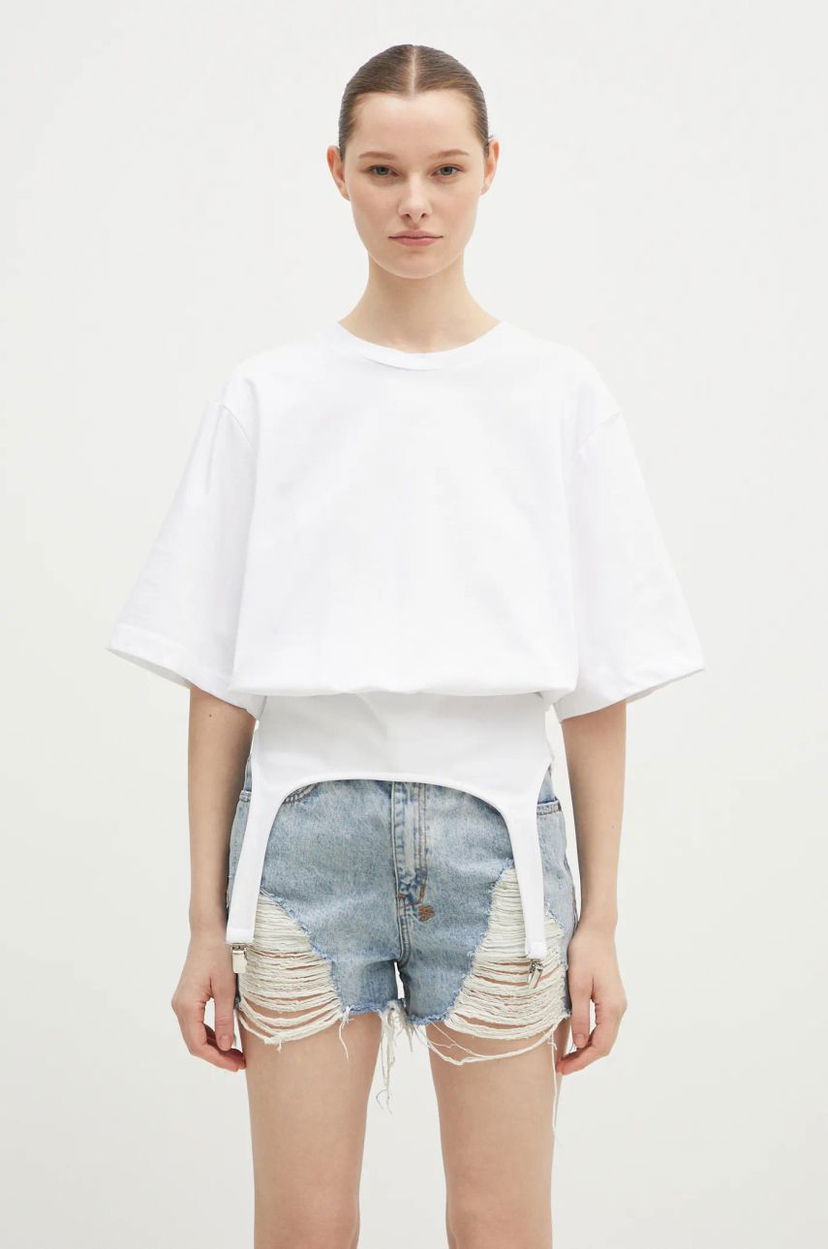 Majica Fiorucci White Suspender T-Shirt Bela | W01FMTSH263CJ01WH01