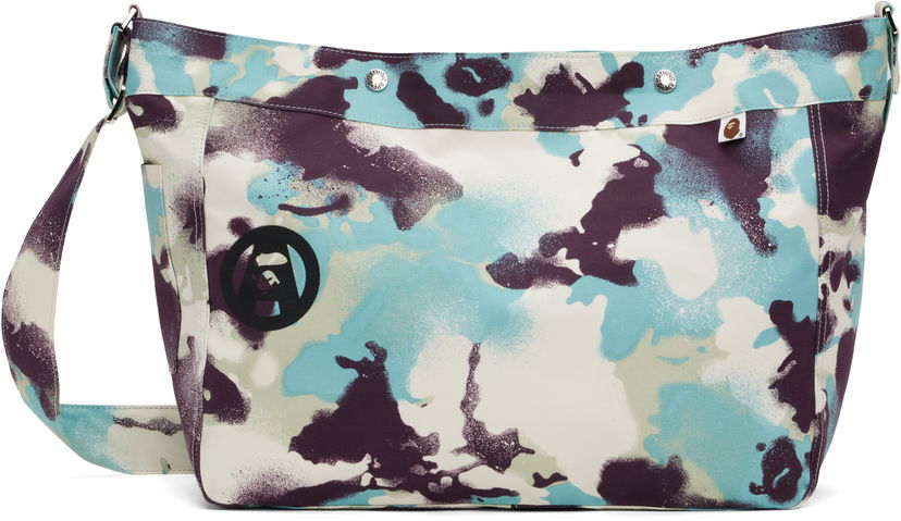 Torba za čez ramo BAPE A Bathing Ape Map Camo Messenger Bag Večbarvna | 001BAL301021M