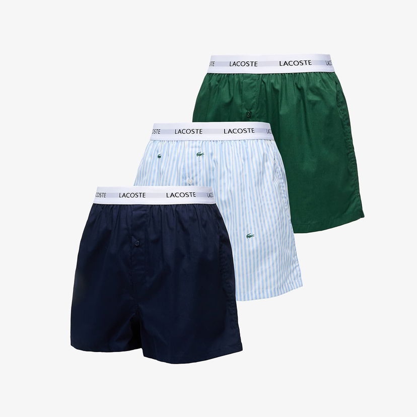 Boksarice Lacoste Lacoste 3-Pack Woven Boxers Večbarvna | 7H9209 EIG