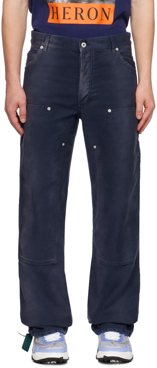 Hlače HERON PRESTON Carpenter Trousers Mornarica | HMCA027F23FAB0014600, 0