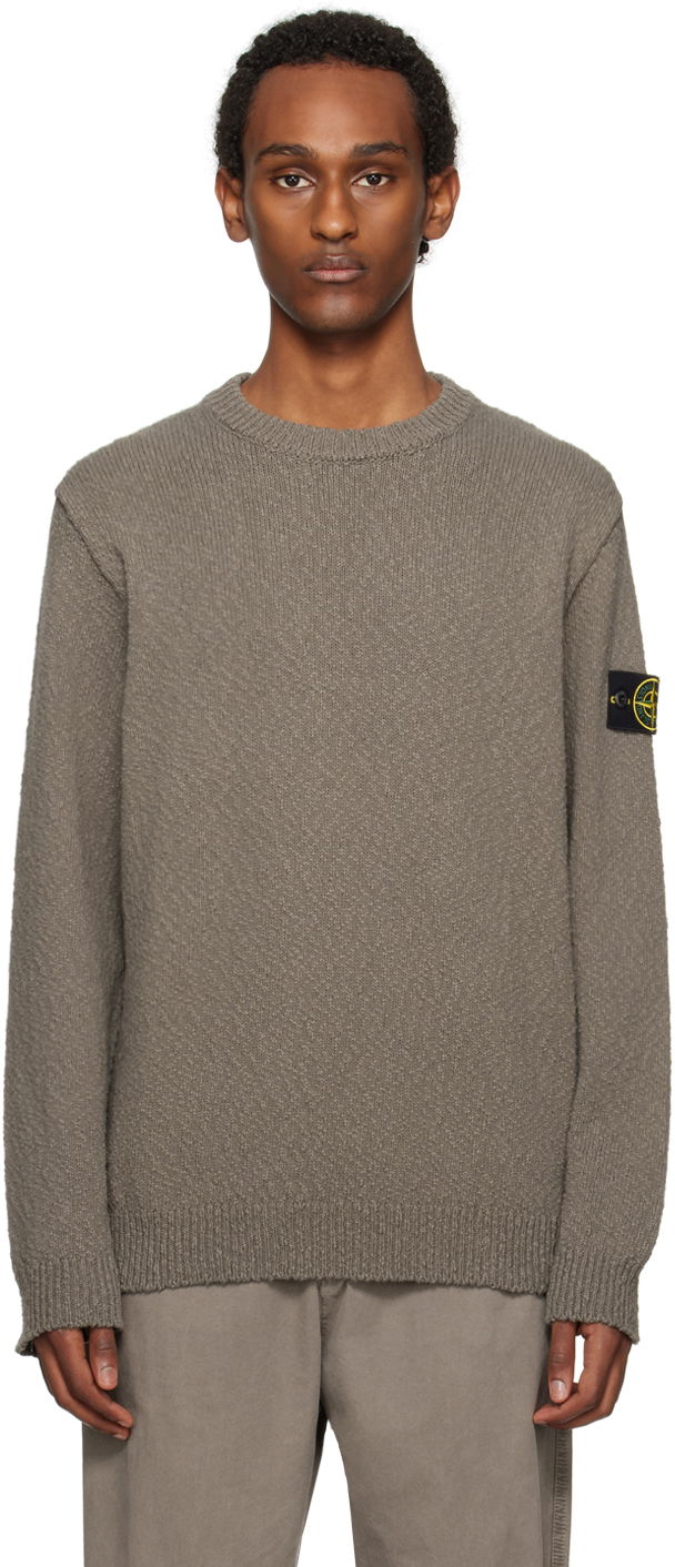 Pleteni pulover Stone Island Patch Sweater Siva | 8015562B1