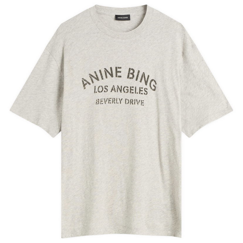 Majica Anine Bing Cohen Los Angeles Stencil T-Shirt Siva | A-08-11519-WAGR1