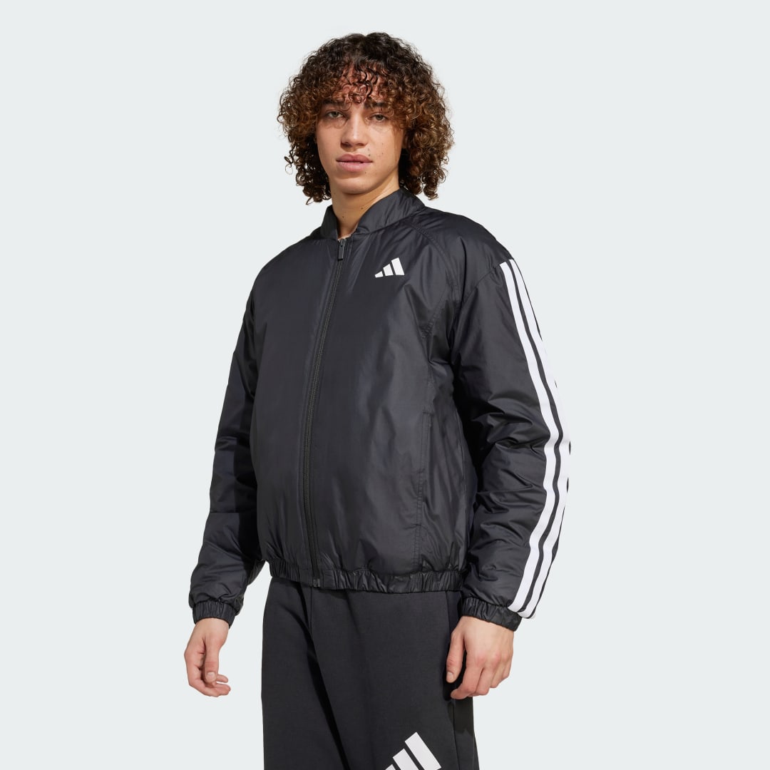 Bomber jakna adidas Performance Essentials 3-Stripes Insulated Bomber Jacket Črna | JD1294, 0