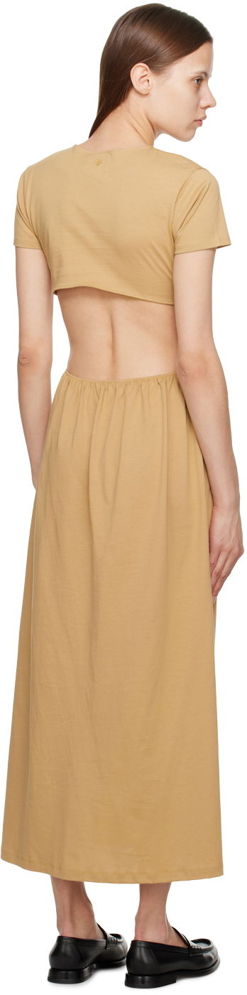 Obleke Loulou de Saison Loulou de Saison Seram Midi Dress Bež | SERAM, 2