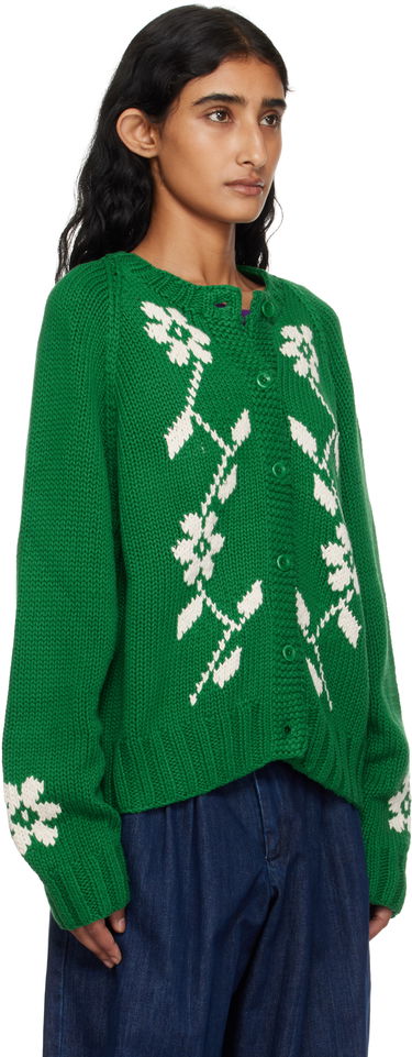 Pleteni pulover YMC YMC Atomic Knit Cardigan Zelena | Q8YMD, 1