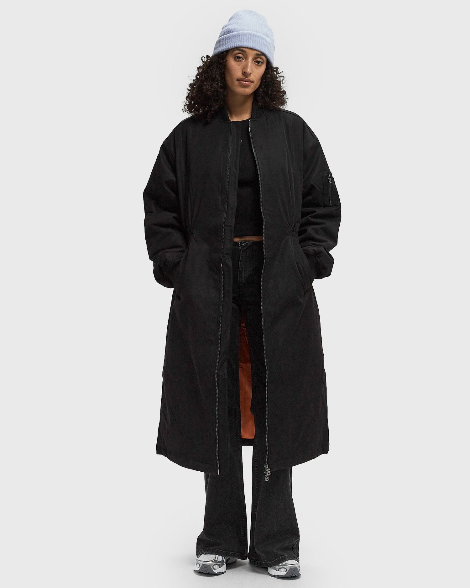 Bomber jakna DAILY PAPER Oversized Long Bomber Jacket Črna | 2423004, 1