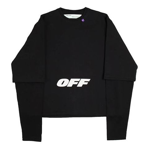 Pleteni pulover Off-White Long Sleeve Sweatshirt Črna | OMAB022E184050031001