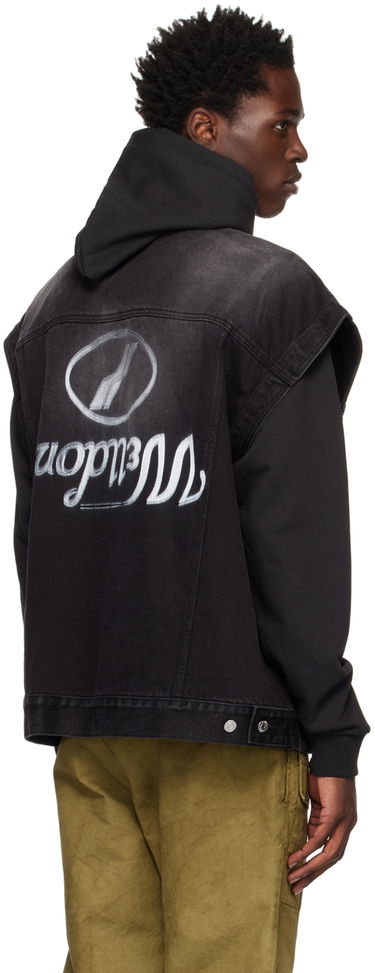 Telovnik We11done We11done Oversized Trucker Denim Vest Črna | WD-DV3-22-385-U-BK, 2