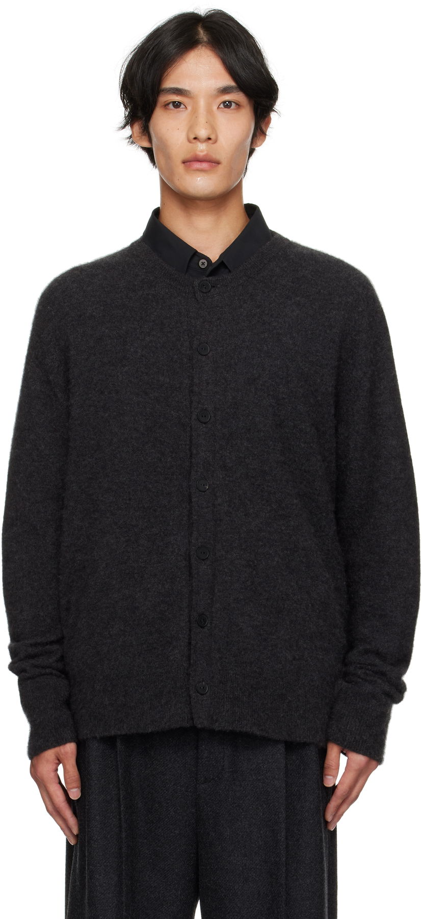 Pleteni pulover The Row The Row Danube Cardigan Siva | 1012-Y363