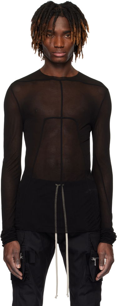 Majica Rick Owens Rick Owens Hollywood Edfu Mesh T-Shirt Črna | RU01E5271 JCR, 0