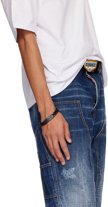 Zapestnica DSQUARED2 Dsquared2 Chained2 Matte Bracelet Črna | ARM0123_69200001_2124, 2