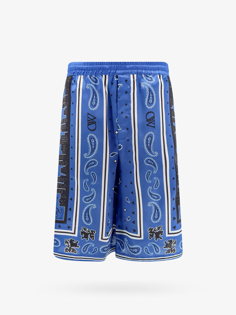 Kratke hlače Off-White BERMUDA SHORTS - OFF WHITE Modra | OMCB092S24FAB0014600