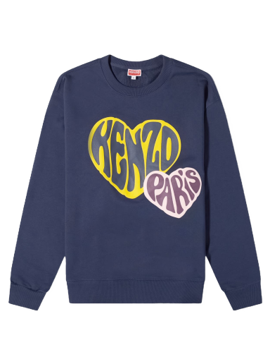 Pulover KENZO Hearts Crew Sweat Mornarica | FD65SW0814MF-77