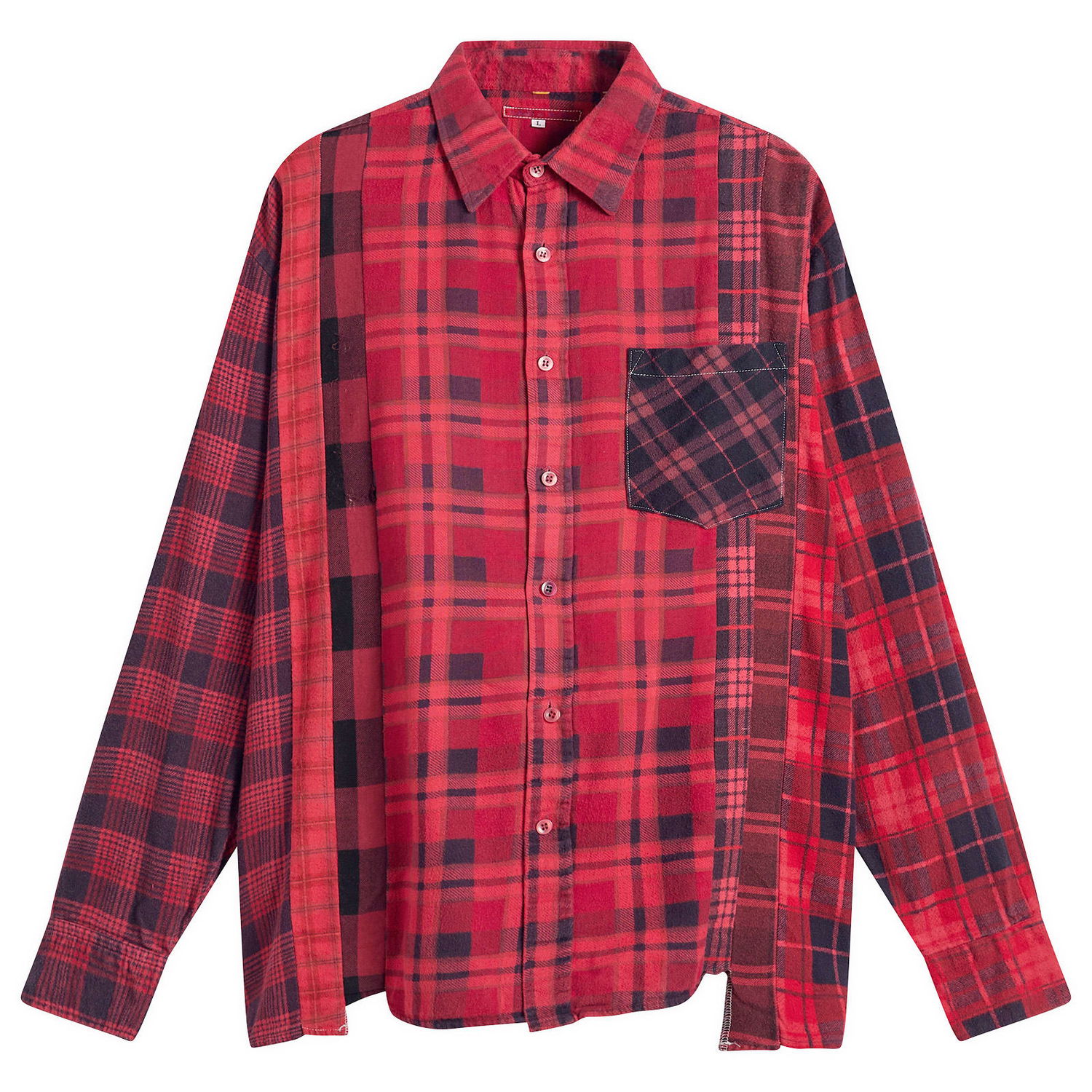 Srajce Needles 7 Cuts Over Dyed Flannel Shirt Večbarvna | RW394-A, 0