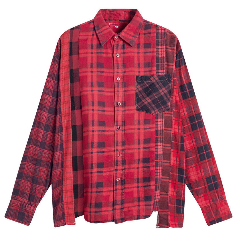 Srajce Needles 7 Cuts Over Dyed Flannel Shirt Večbarvna | RW394-A