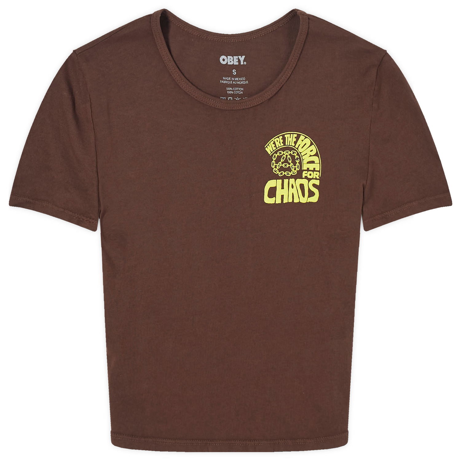 Krop-top OBEY Force For Chaos Rjava | 263782475-DBR, 0
