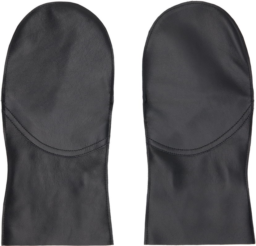 Rokavice sage NATION SAGE NATION Leather Mittens Črna | S143 MITTENS LEATHER BLACK