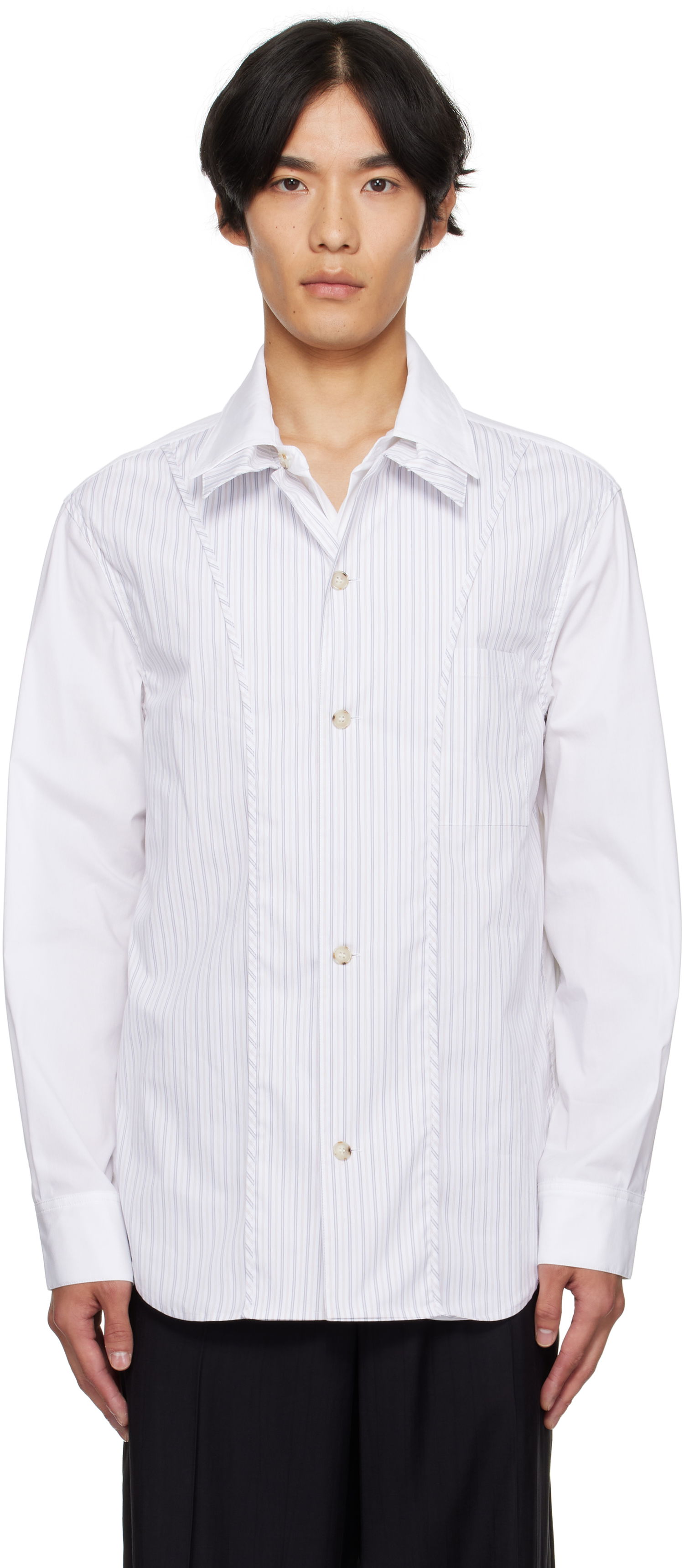 Srajce Andersson Bell Andersson Bell Open Collar Layered Shirt Bela | atb1341m, 0