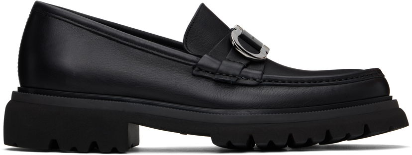 Superge in čevlji FERRAGAMO Salvatore Ferragamo Gancini Ornament Lug Sole Loafers Črna | 773850