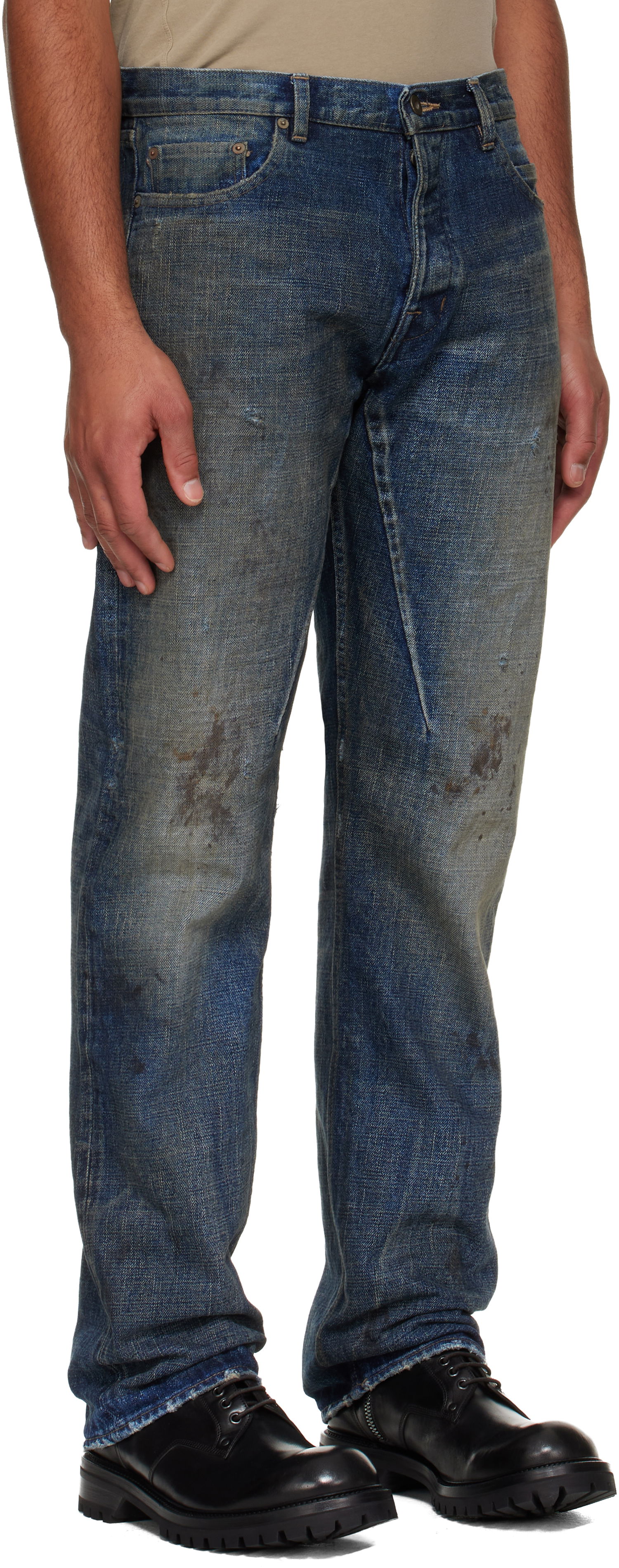 Kavbojke Rick Owens Rick Owens DRKSHDW Concordians Kurdt Jeans Modra | DL02E2399 HVWJP, 1