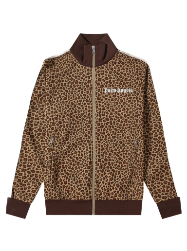 Bomber jakna Palm Angels Leopard Track Jacket Bež | PMBD001S22FAB0076103