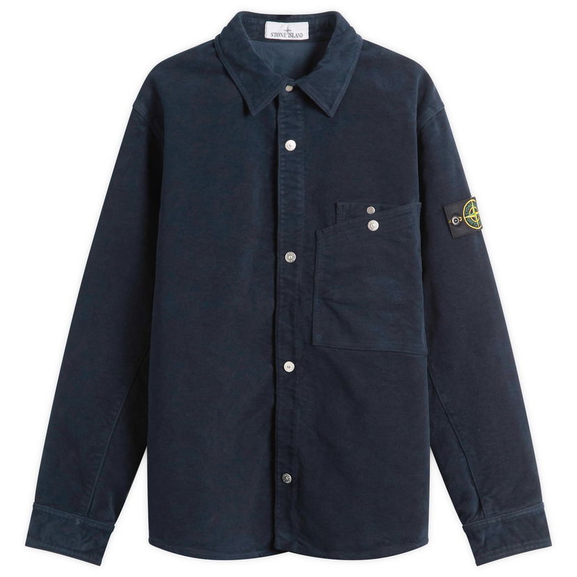 Srajce Stone Island Cotton Moleskin-TC Overshirt Mornarica | K2S151200019-V0020