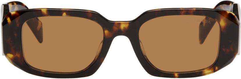 Sončna očala Prada Rounded Rectangle Acetate Sunglasses Rjava | 0PR 17WSF 8056597753647