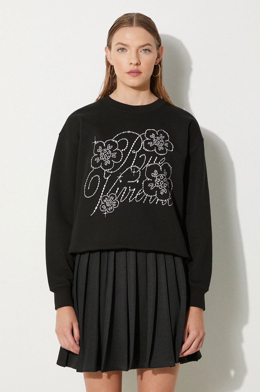 Pulover KENZO Sweatshirt Constellation Emb Classic Črna | FE62SW1654MF.99J