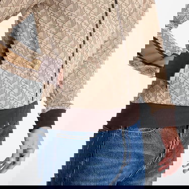 Jakna Lacoste Monogram Track Jacket Rjava | SH1368-6IR, 4