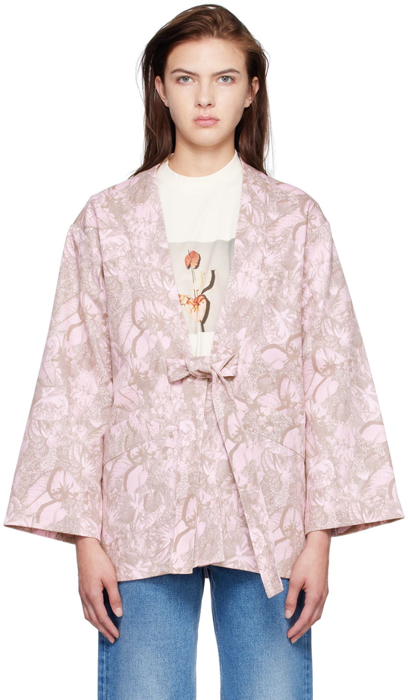 Jakna Stockholm (Surfboard) Club Stockholm Surfboard Club Kimono Denim Jacket Roza | Kimono