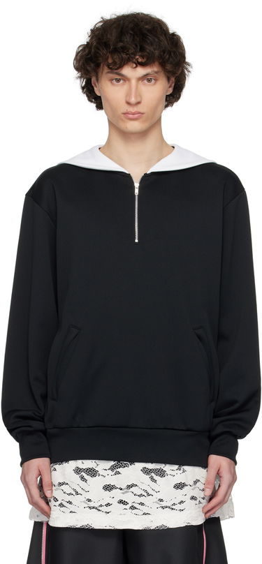Pulover Comme des Garçons Homme Plus Smooth Thick Quarter Zip Sweatshirt Črna | PO-T032-051, 0