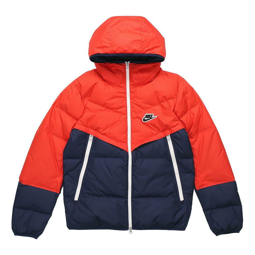 Puhovka Nike Sportswear Down-Fill Windrunner Hooded Colorblock Short Down Jacket Oranžna | CU4405-673
