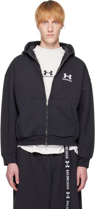Pulover Balenciaga Under Armour Edition Zip Hoodie Črna | 803264TRVB8, 0