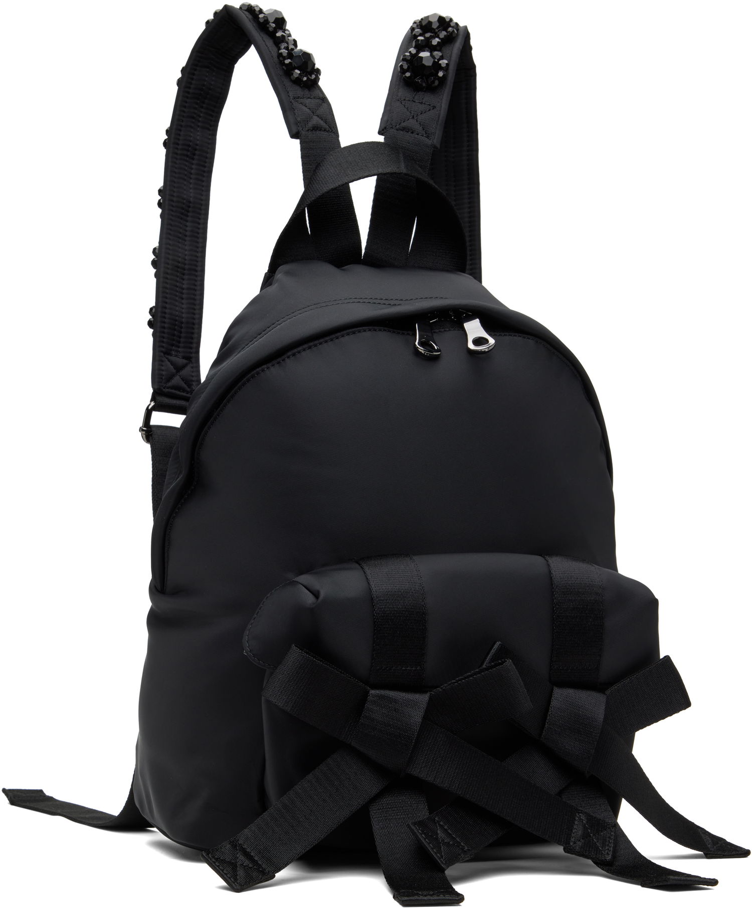 Nahrbtnik Simone Rocha Simone Rocha Beaded Utility Bow Backpack Črna | BAG179TB-M 0761, 1