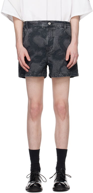Kratke hlače Feng Chen Wang Feng Chen Wang Dragon Denim Shorts Črna | FUS17ST07, 0