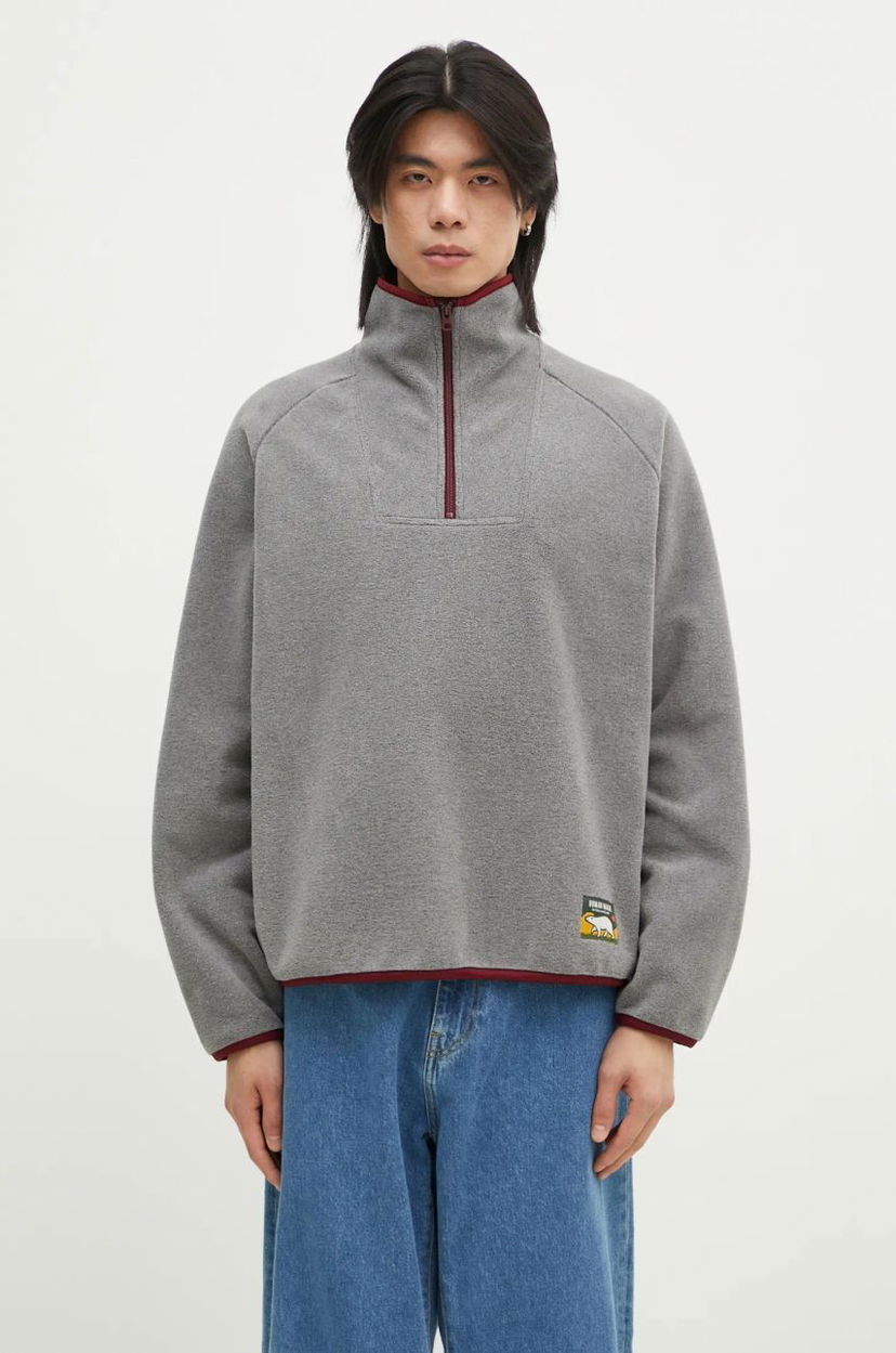 Pulover Human Made Human Made Fleece Half-Zip Sweatshirt Siva | HM28CS019