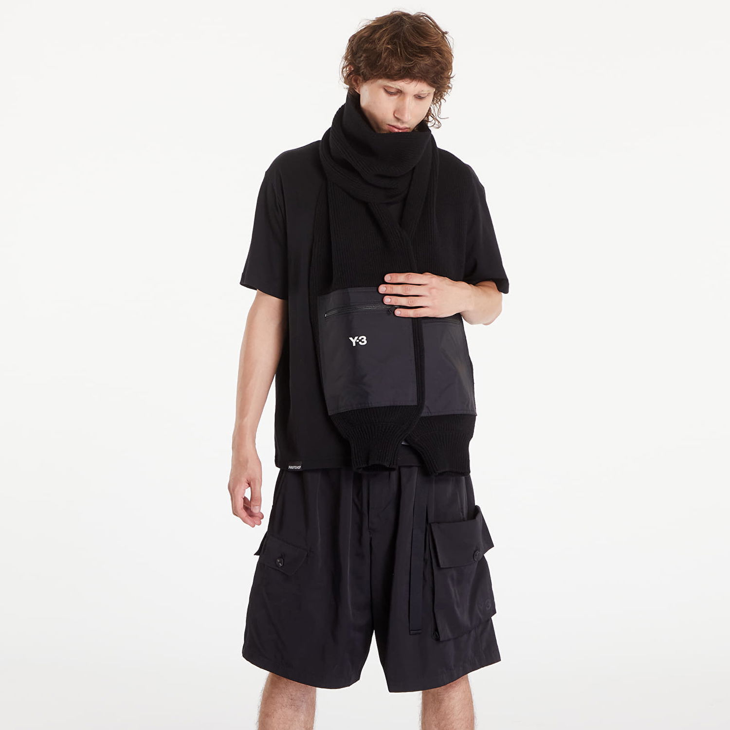 Šala Y-3 Sleeve Scarf Black OSFA Črna | IY9276, 0