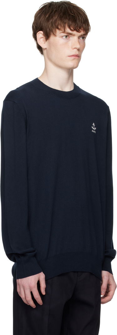 Pleteni pulover A.P.C. A.P.C. Gabin Anchor Logo Knit Sweater Bež | COGDK-H23412, 4