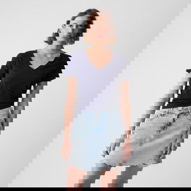 Majica GAP Basic V-Neck Tee Navy Uniform Mornarica | 740140-06, 0