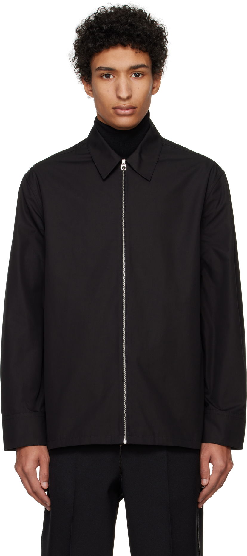 Srajce Jil Sander Jil Sander Zip-Up Shirt Črna | J22DL0249_J45002
