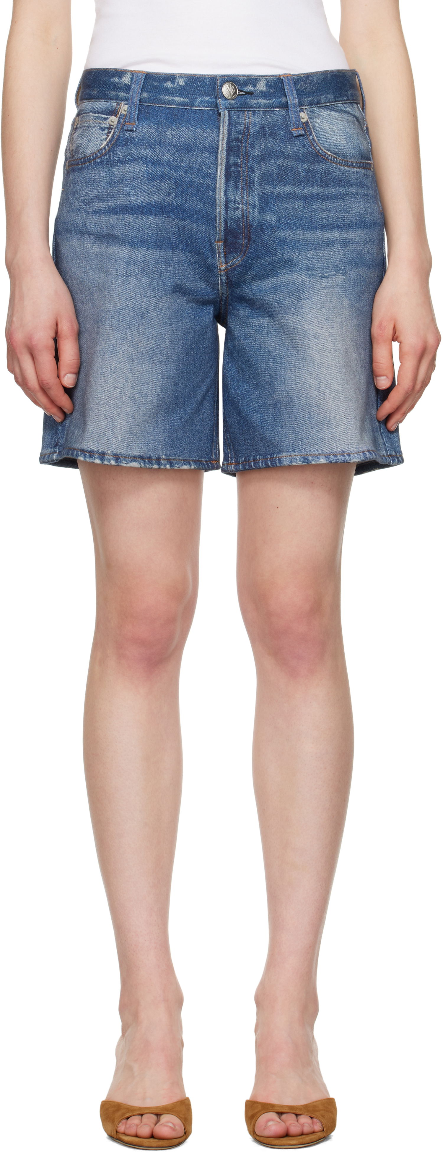 Kratke hlače rag & bone Rag & Bone Miramar Terry Kaia Shorts Modra | WCW25S90008200, 0
