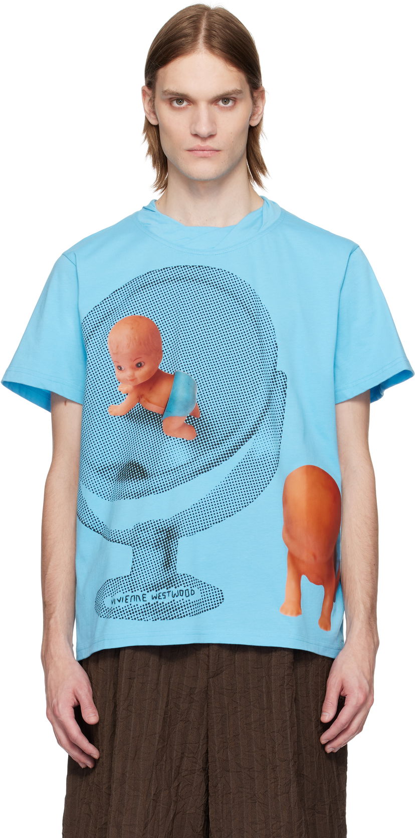 Majica Vivienne Westwood Vivienne Westwood Baby Isla T-Shirt Modra | 3G01003F-J001M-